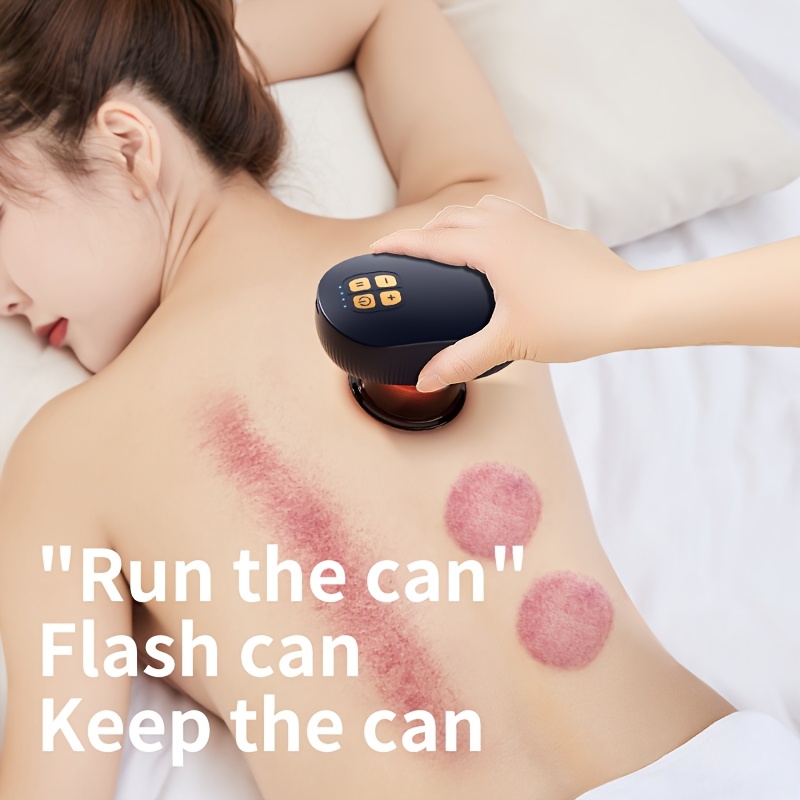   1200mah smart electric usb cupping gua sha tool for home use - abdomen, back & leg massager 0
