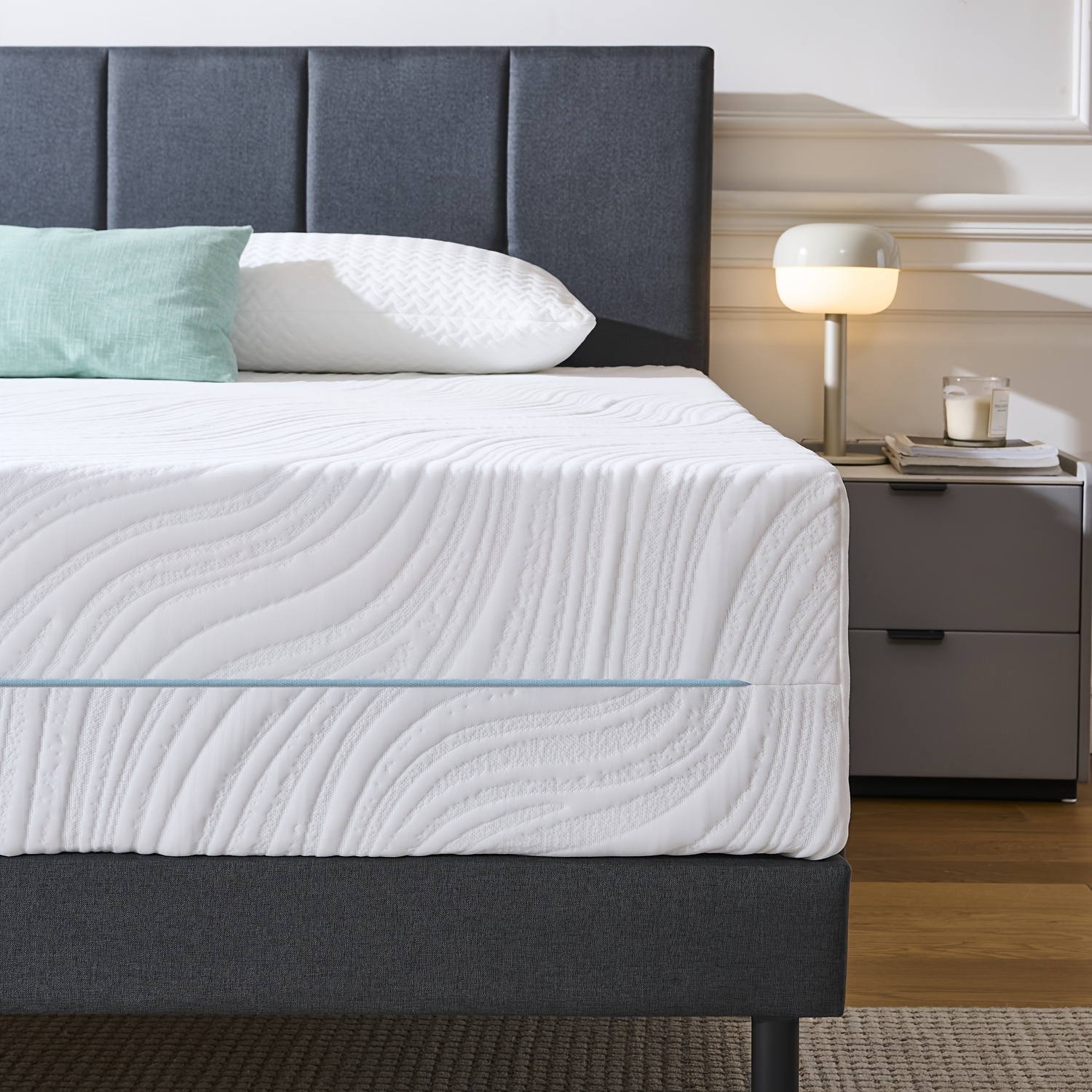 15/18/20cm Double Mattress, Memory Foam Mattress - Soft Comfortable Fabric Medium Softness For Optimal Body Support & Comfortable Sleep In Single, Small Double, Double Sizes