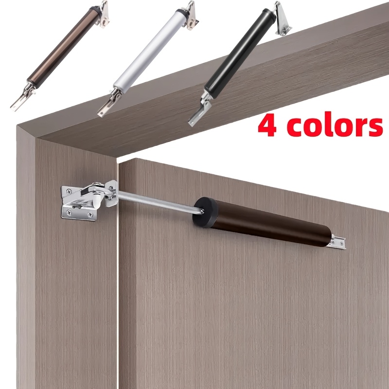 automatic household door closer in black silvery white coffee color with silent buffer   wooden door rebound opener