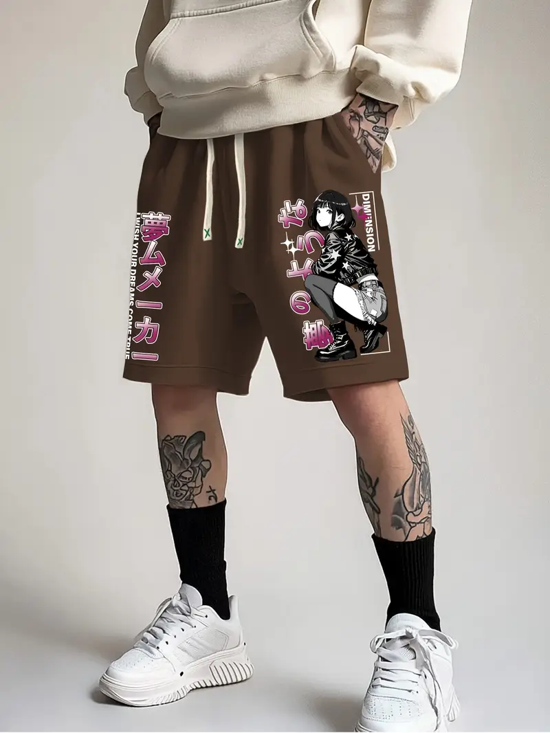 men's graphic streetwear shorts Temu United Kingdom