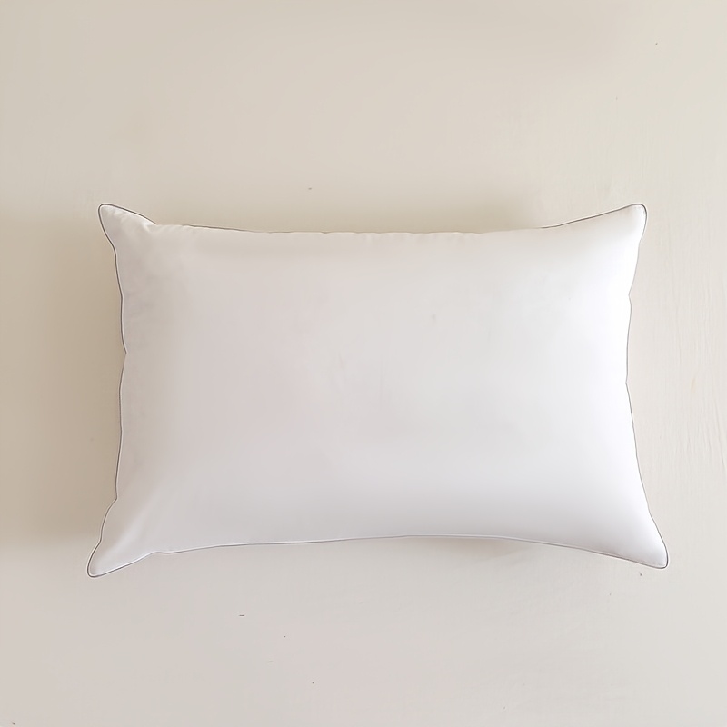 Image of 1pc Pillow, With Cotton Cover And Filled With 50% Goose Down And 50% Polyester Fiber, In Sizes 30x50cm 45x45cm 50x50cm 50x70cm, Fluffy And Soft.