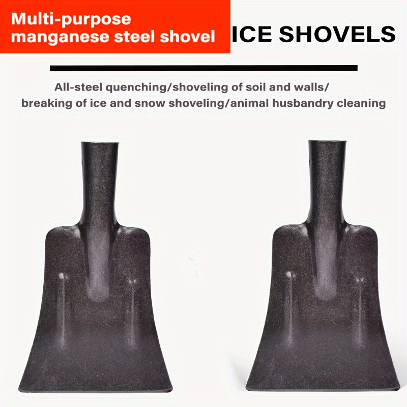 

1pc, Multi- Snow Shovel, Icebreaker Shovel, Multi- Cleaning Shovel, Thickened Shovel, Steel, Suitable For Ice, Snow And Cement, And Household Cleaning