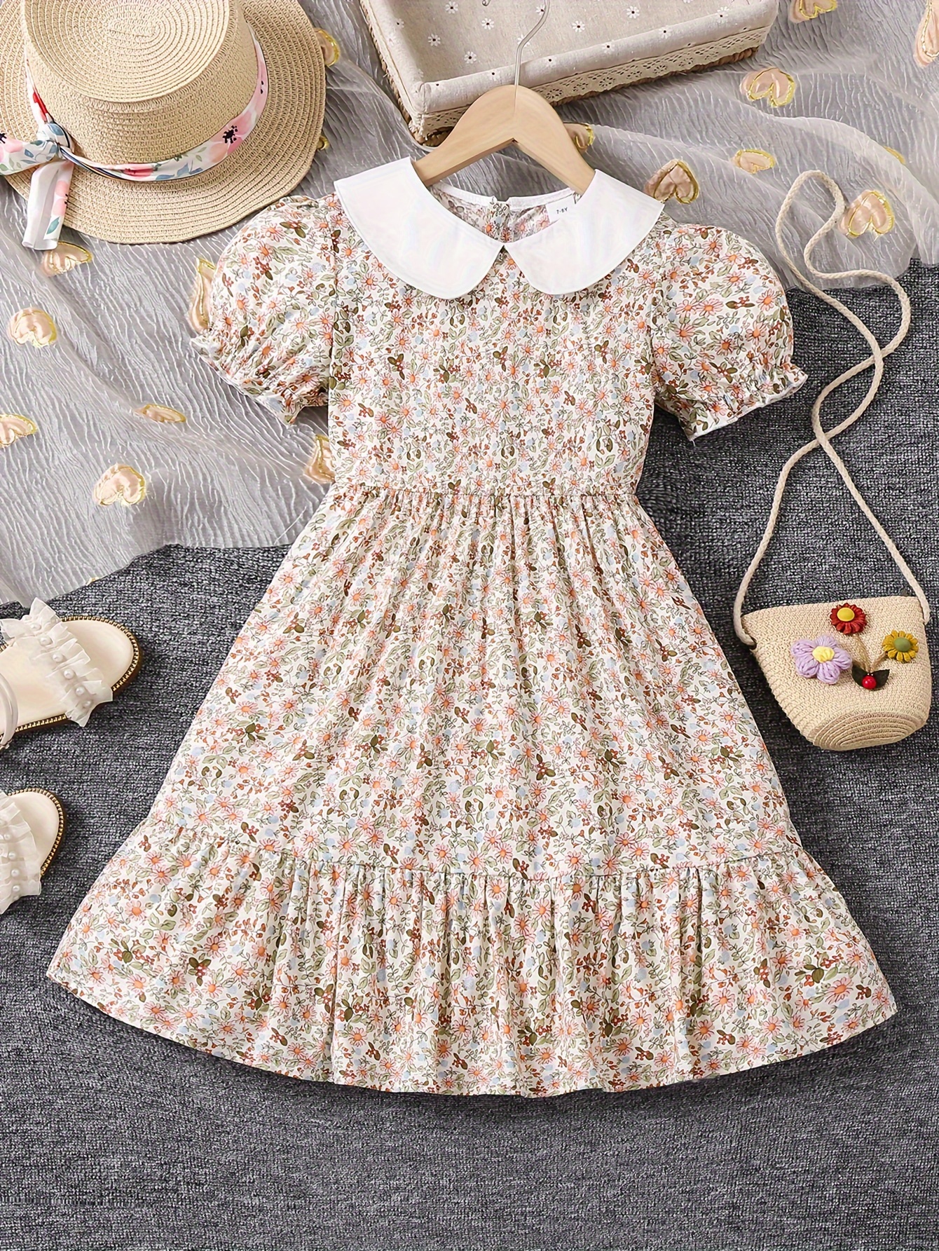 white christmas dresses 2XL Spring Summer Plus Size Women Print Floral Vest Dress Sleeveless A main image 0