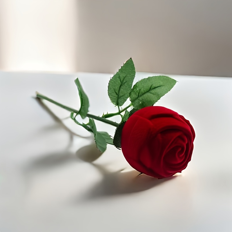 High-end Artificial Roses With Invisible Ring Box, Valentine's Day Floral Proposal Roses, Decoration, Living Room, Tabletop, Christmas, Thanksgiving, Mother's Day, No Container