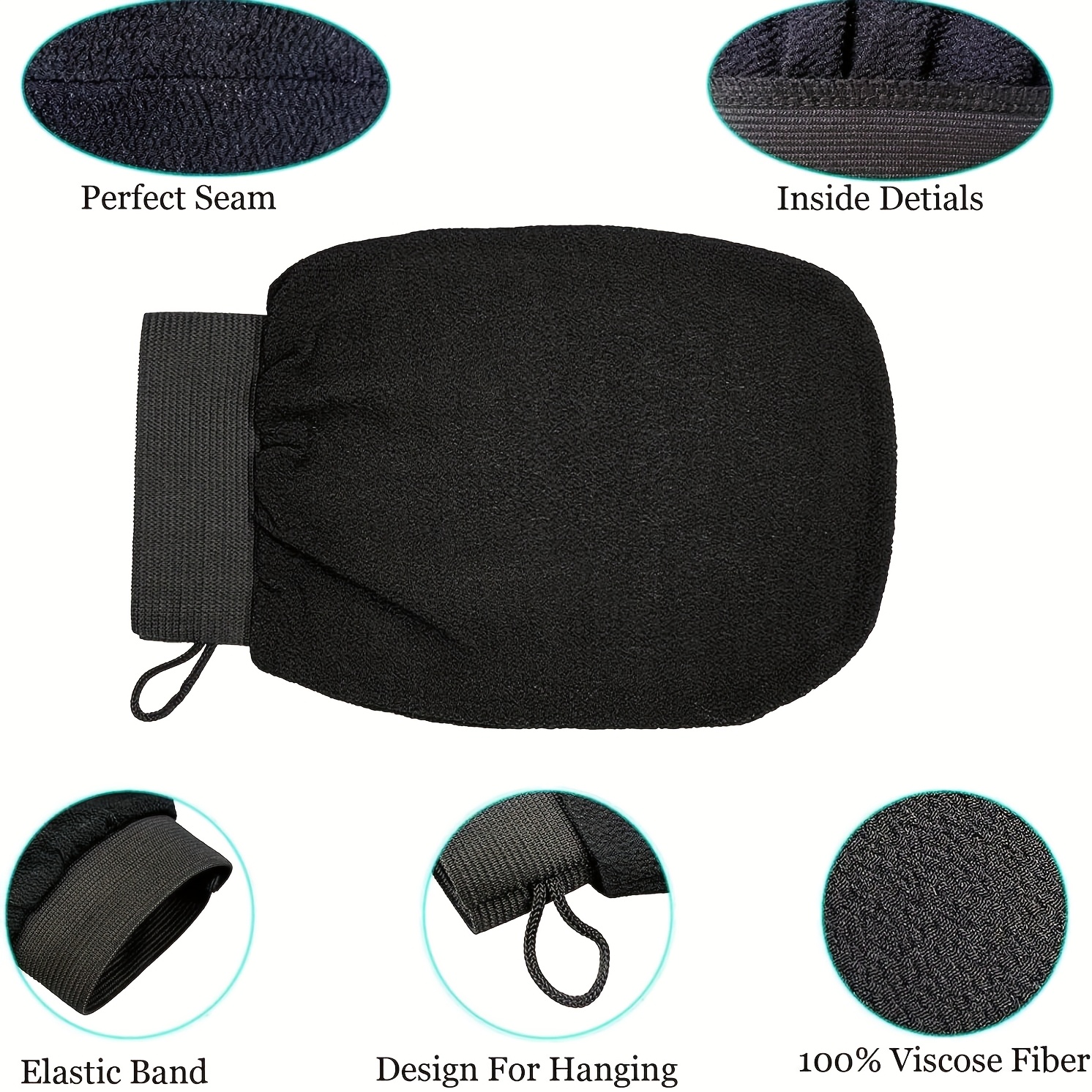 2pcs Set Deep Exfoliating Gloves for Shower and Bath