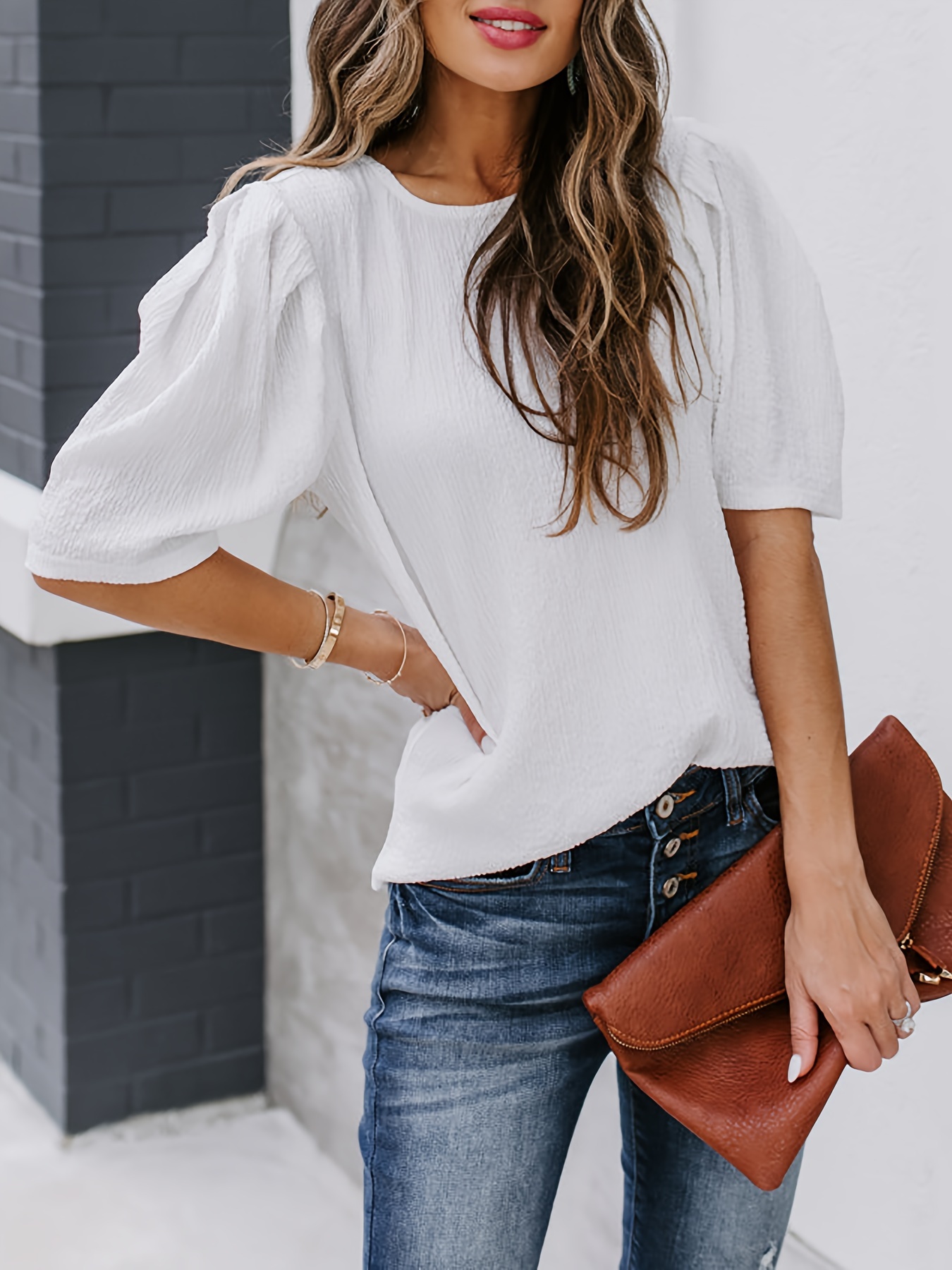 Elegant Summer Short-sleeves Round Neck Homewear Online