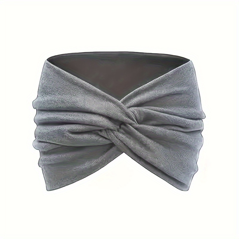 Women' Color Elastic Wide-band Knotted Headband, Soft, Comfortable, Sweat-absorbent, And Non-slip Sports Headband