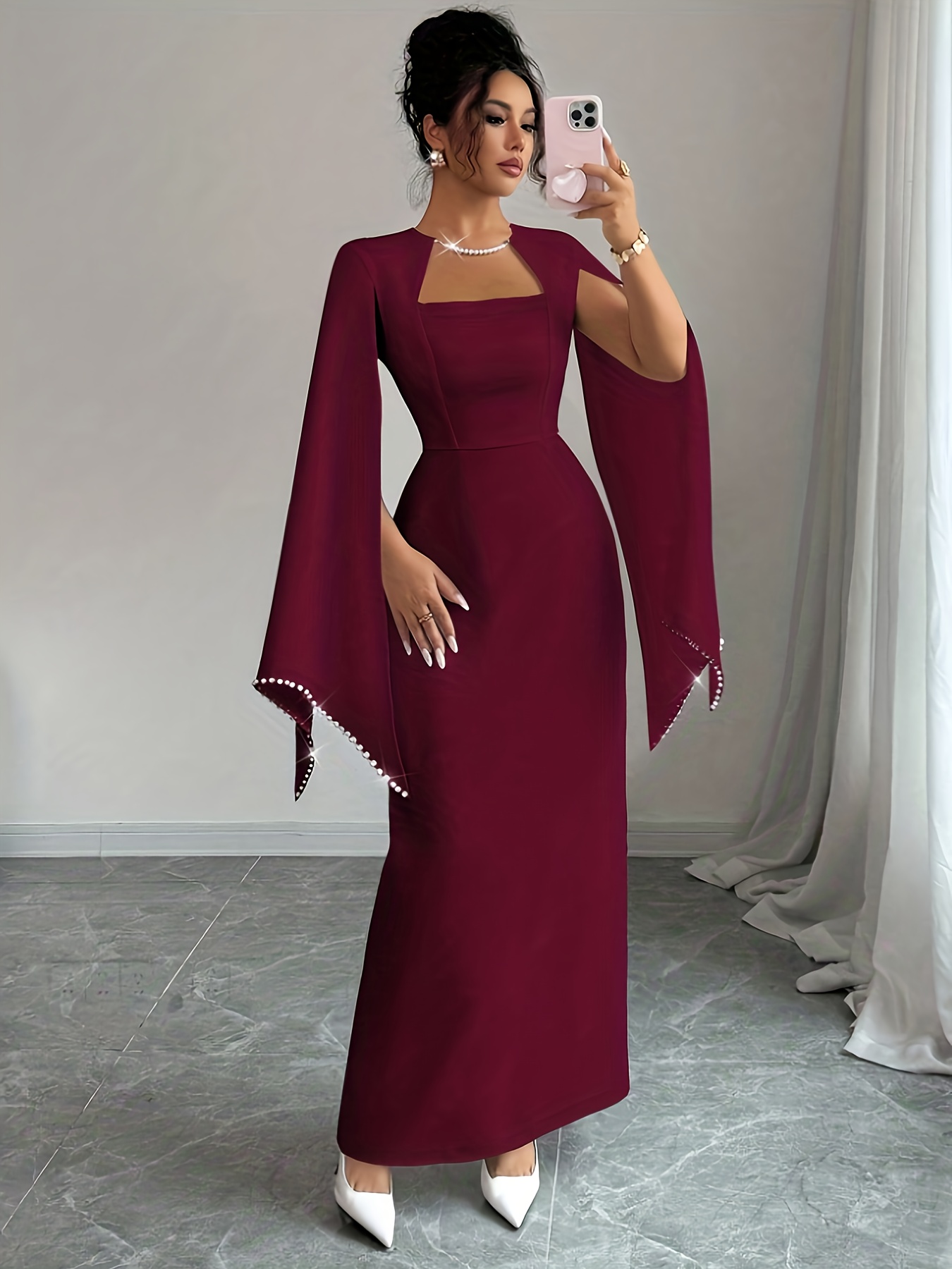burgundy dress thanksgiving Curve-enhancing bodycon dress by MAGIC Bodyfashion