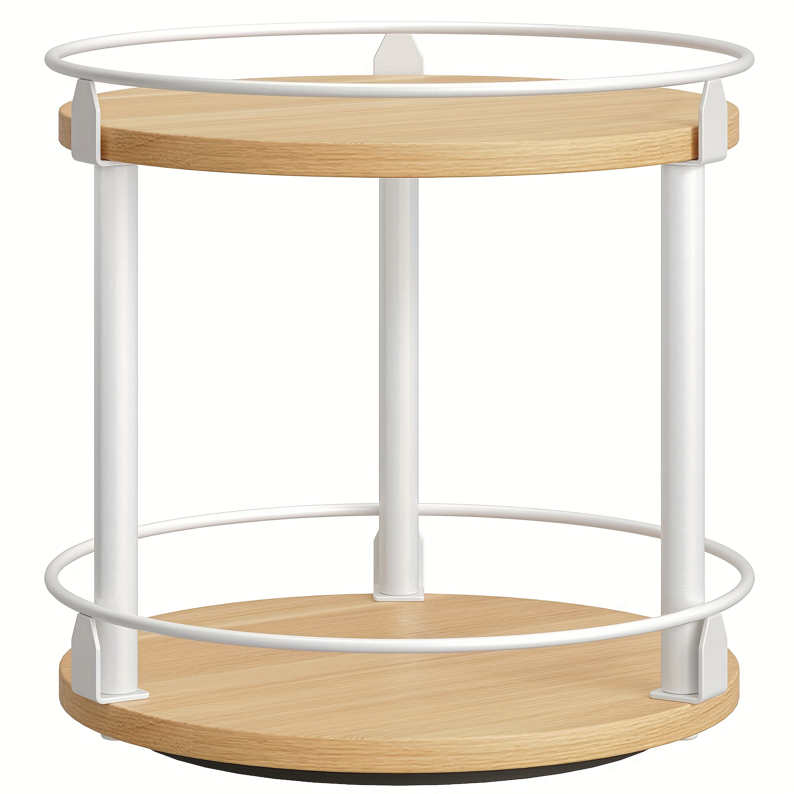 TEMU Étagère à épices, étagère de rangement rotative à double couche, étagère de rangement rotative ronde avec plateau tournant, adaptée aux de