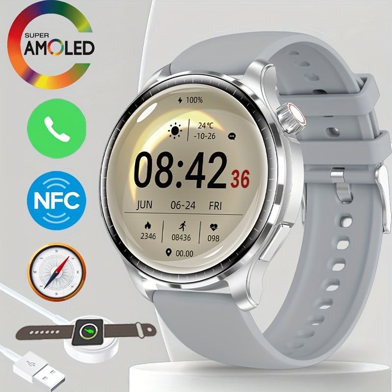 Smart Watch 1.53-inch AMOLED Screen Smartwatch, Supports Wireless Calling, Music Playback, Multiple Sports Modes, GPS Exercise Tracking, Fitness_voghion.com