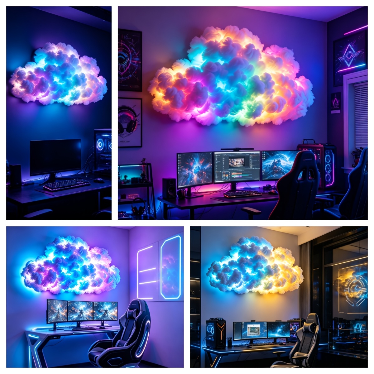 RGB Fantasy Thundercloud Light with Music Sync Features