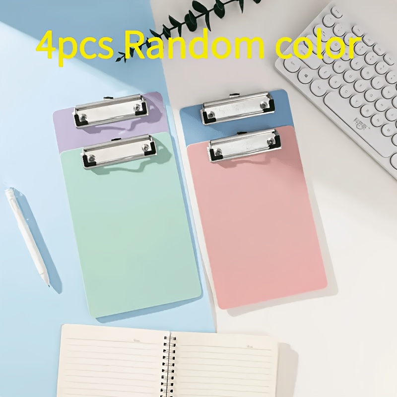 TEMU 4pcs Of Colored A6 Writing Pads And Clipboards, Suitable For Students' Exam Papers And Office Supplies