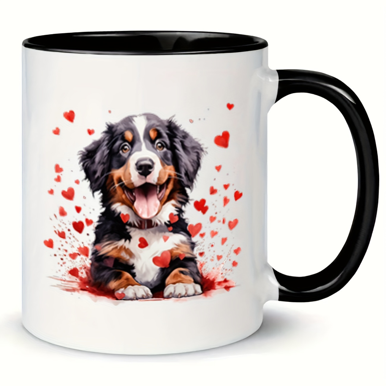 

1pc Ceramic Coffee Cup -bernese 2- 11oz/330ml Home Office Mug For Coffee Lovers, Gift For Friends, Sisters, Colleagues, Family, Coffee Drinker, Owner, Ceramic Cup, Holiday Gift