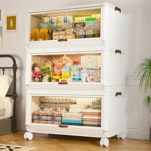 85gal storage bins with lids large clear plastic storage box with open front door stackable closet organizers with wheels sturdy storage containers for storing clothes books in pantry bedroom