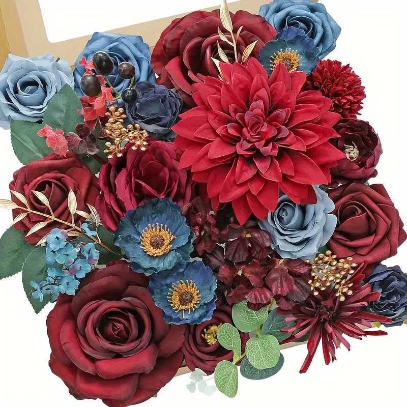 Artificial Flower Set Diy Wedding Bride Bouquet, Valentine's Day Mother's Day Shower, Artificial Flower Home Decoration