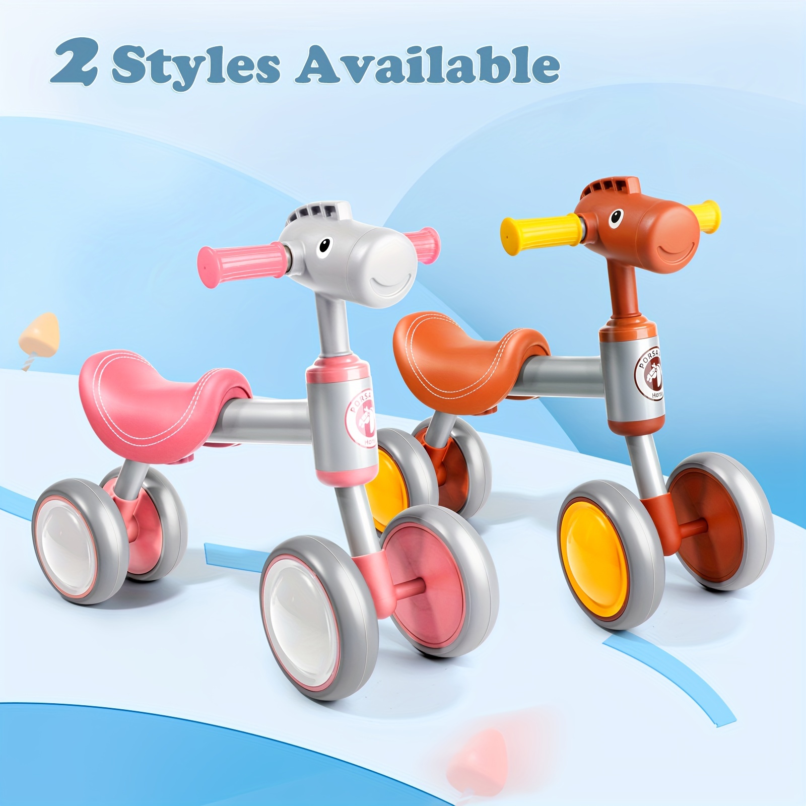 Balance Bike 4 Wheels Balance Bike Bike Toy First Birthday Temu