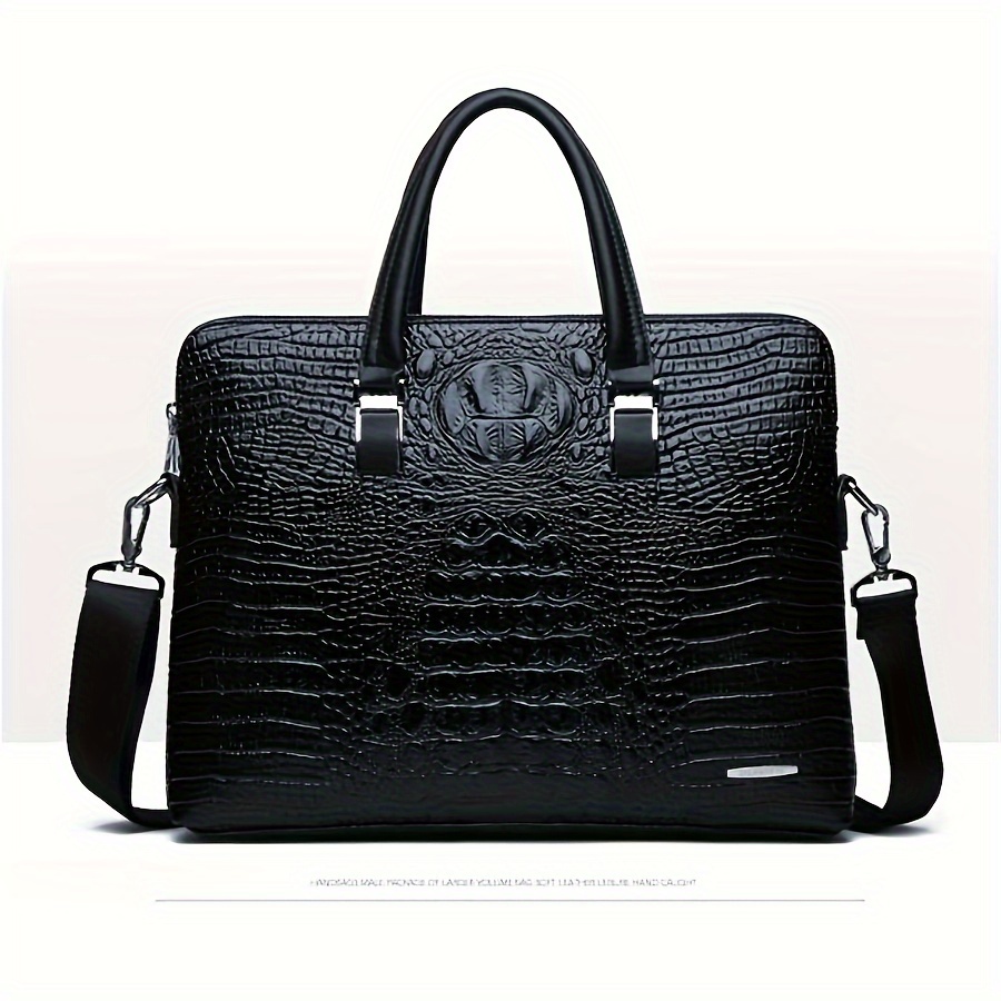 TEMU Bag Briefcase Crocodile Tote Bag