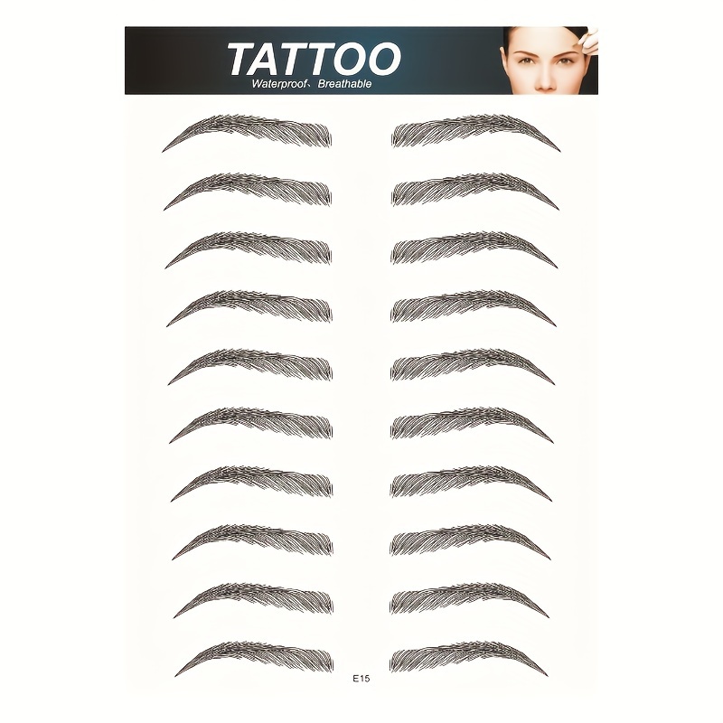 Realistic Easy Makeup Disposable Eyebrow Tattoo Stickers Natural Real Waterproof Sweatproof Easy To Apply And