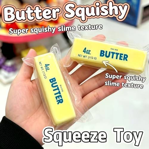butter slow rising toy squeeze stress balls soft material fidget toy for office or party favor desk accessory toys christmas halloween birthday gifts random color
