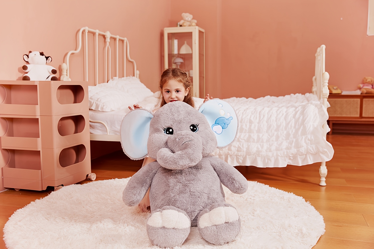   giant elephant stuffed animal plush toy large 30 cute   toys huge big size plushie gifts for kids details 2