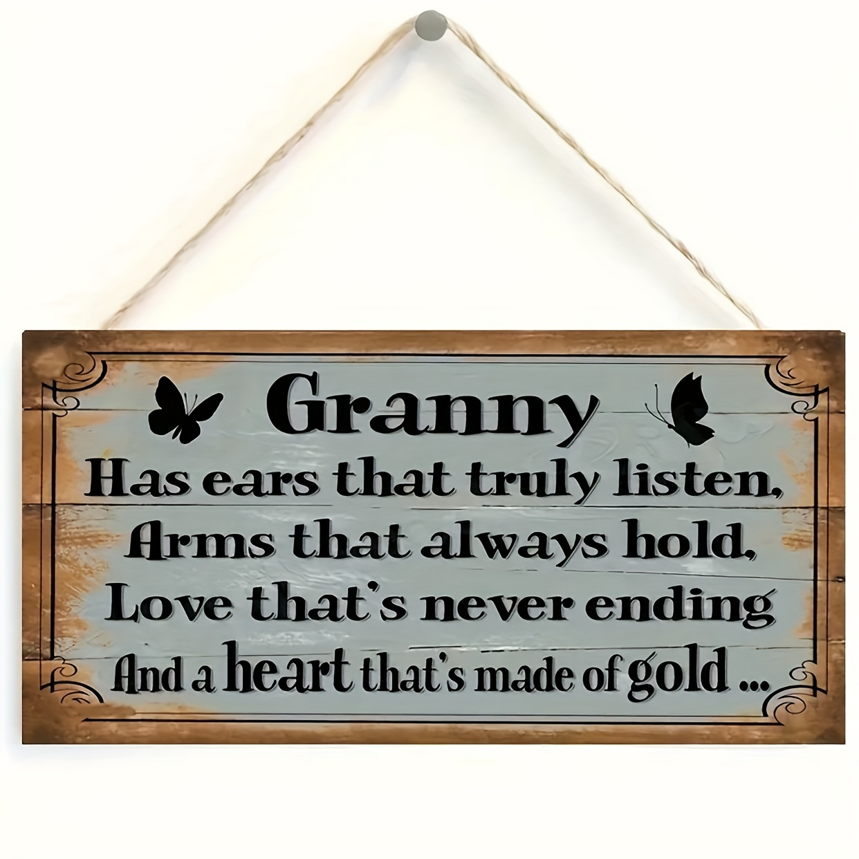 

1pc Grandma Has Ears, Really Listens To Wall Signs, Wooden Wall Art, Good Gifts For Grandma.