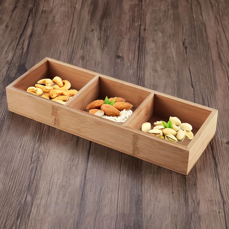  Divided Serving Tray with Lid, Veggie Fruit Snack Tray with Lid  and Handle, Snackle Box Charcuterie Container, 5 Compartment Storage Trays  Clear Organizer for Candy, Appetizer, Nuts, Parties, Picnic : Home