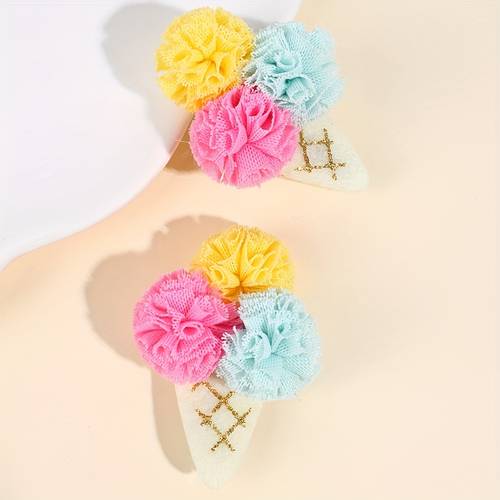 set of 2 colorful ice cream hair clips for in and pink adorable hair additions stylish outfits and birthday presents
