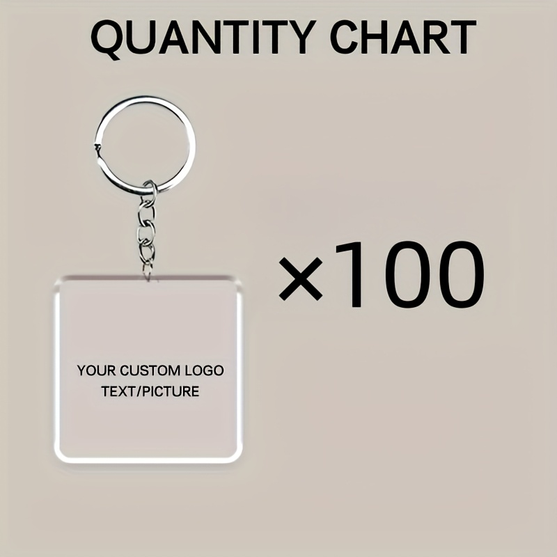 TEMU Gift For Her/him 50pcs/100pcs Order, Customize Your Photo Acrylic Key Pendant, Special Shape Acrylic Car Keychain, Backpack Pendant, Couple,