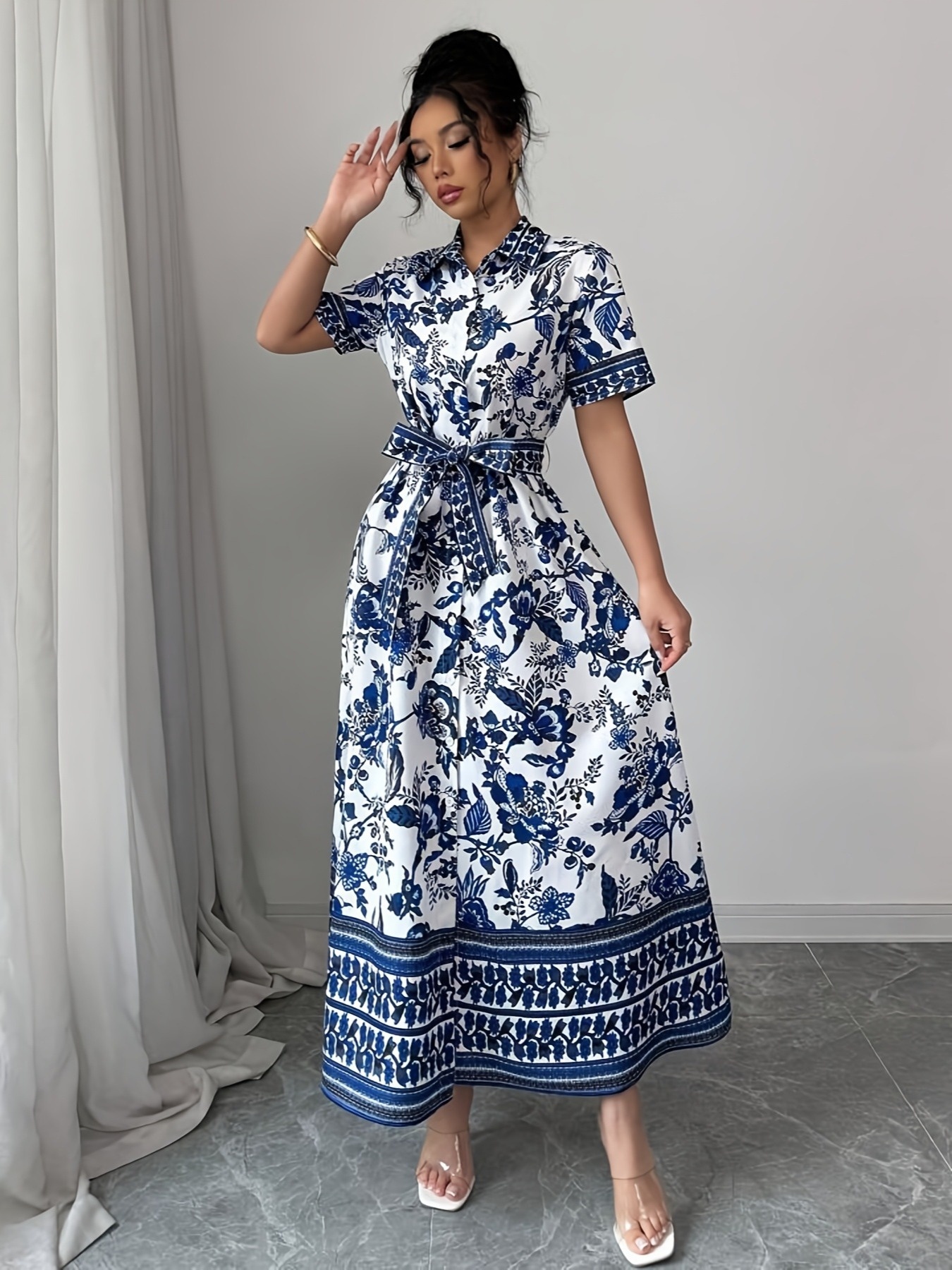 white christmas dresses FELICITY DRESS Luxury Floral Brocade Mini Dress with Fringe Hem main image 0
