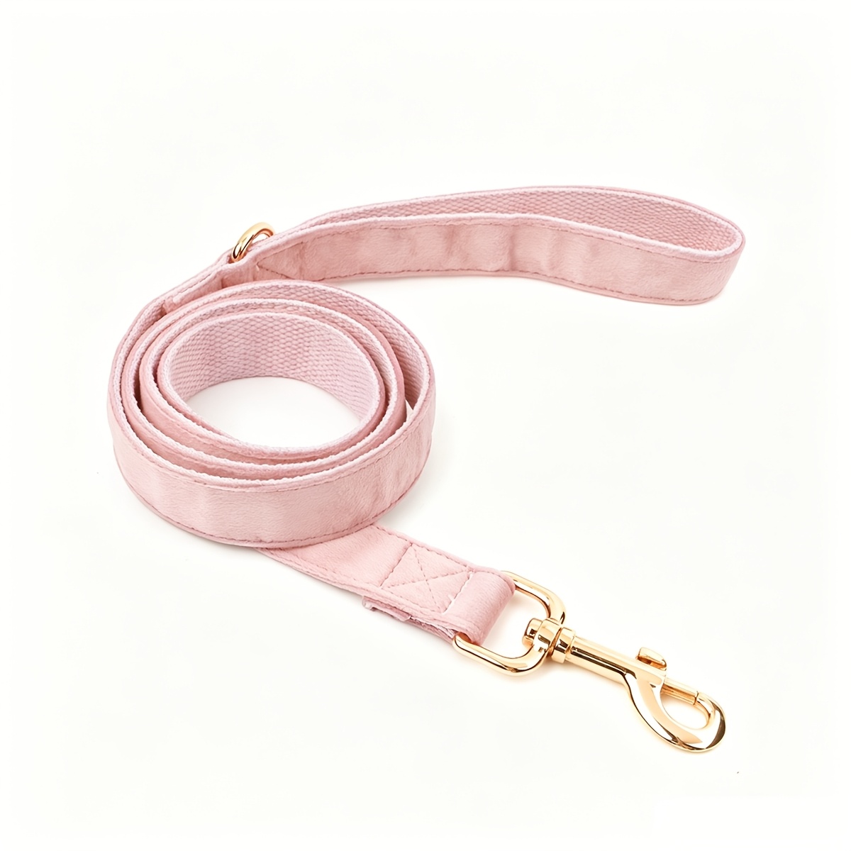 Solid-Color Velvet Dog Leash for Comfortable Outdoor Walks