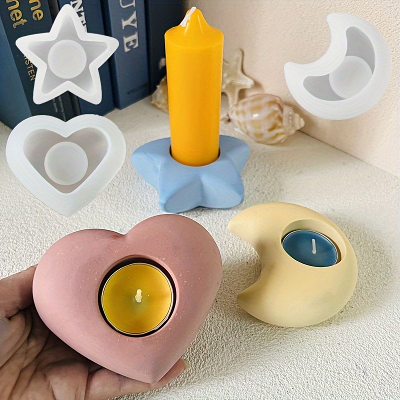 Diy Candle Holder Resin Molds Candlestick Silicone Molds - Temu