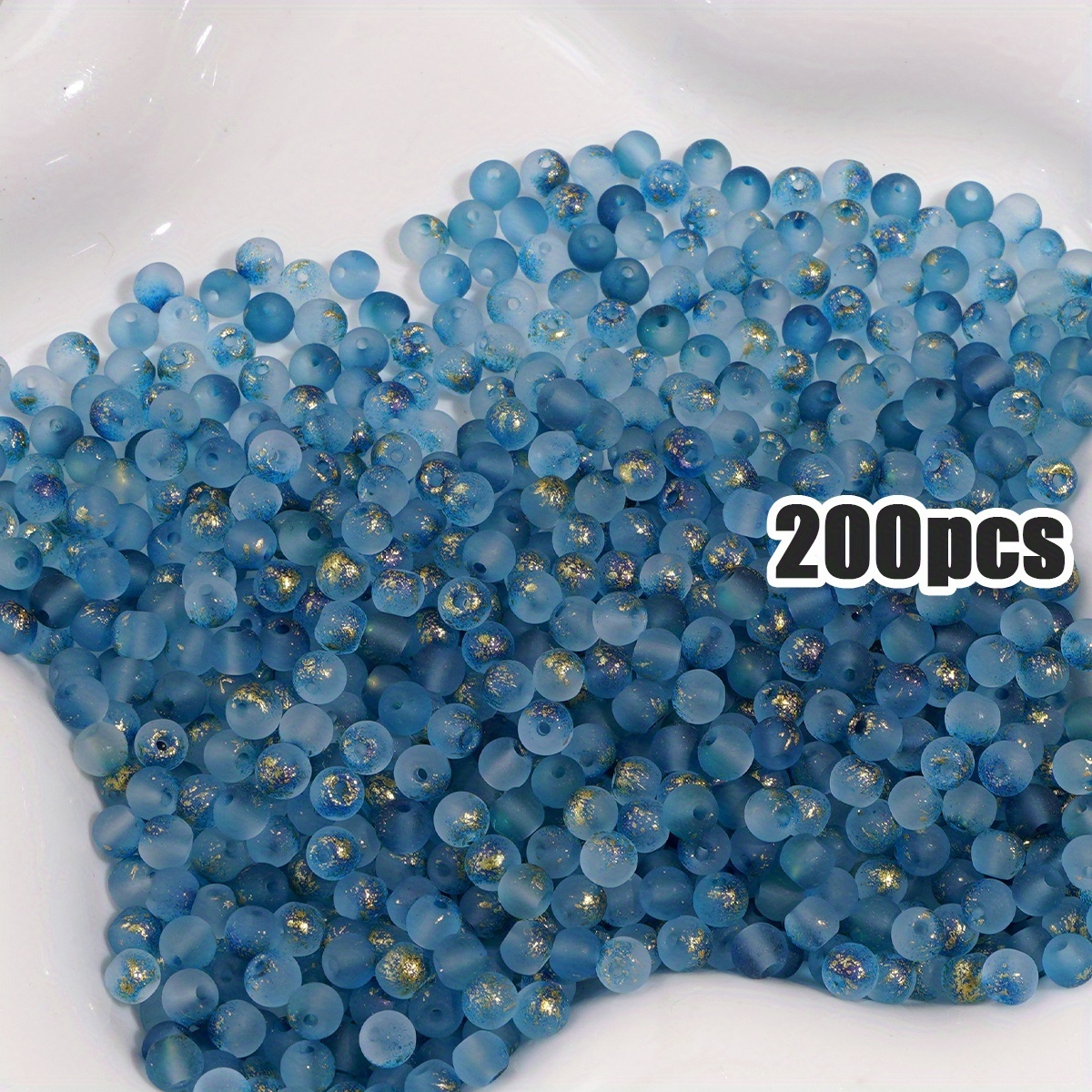 Image of 200pcs Colorful High-quality 4mm Random Color Mixing Glass Seed Beads - Round Beads With Golden Accents , Elegant Jewelry Making Products Suitable For Beginners, Perfect For Bracelets