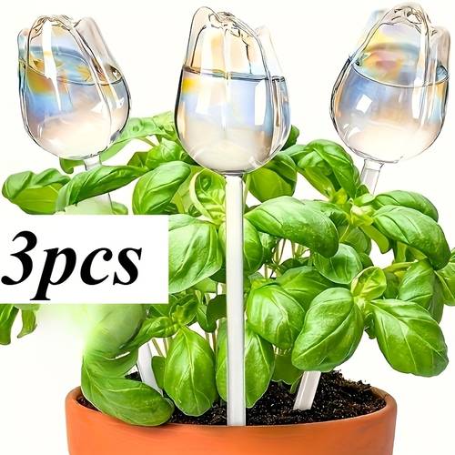 3pcs automatic self watering system with smart irrigation controller transparent self watering suitable for christmas tree year round decoration maintenance easy setup