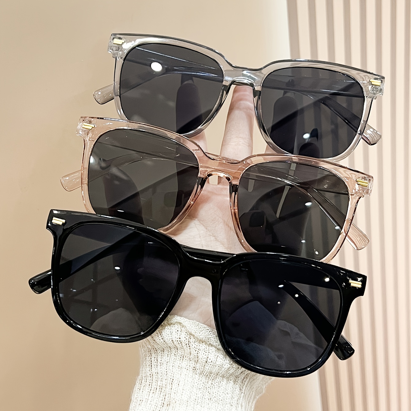 

Casual Square Fashion Sunglasses For Women Men, Retro Fashion Sun Shades For Vacation Beach Travel