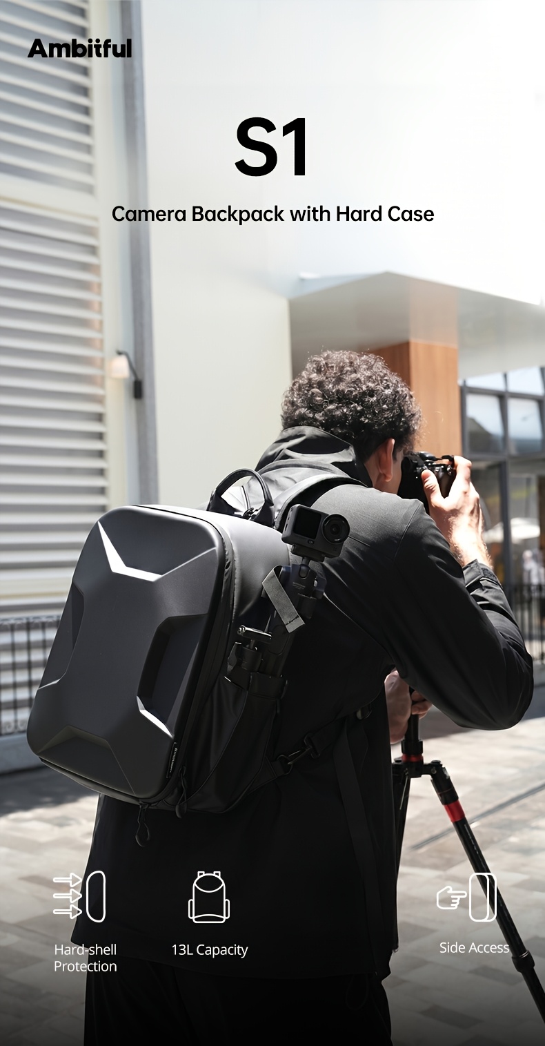   per fotocamera rigido multifunzionale,     da viaggio e campeggio per attività allaperto, borsa portaoggetti quotidiana per fotocamera dslr per   nikon sony   dslr   tele  videocamera | borsa per fotocamera con custodia    -s1 Dettagli dell'articolo 0