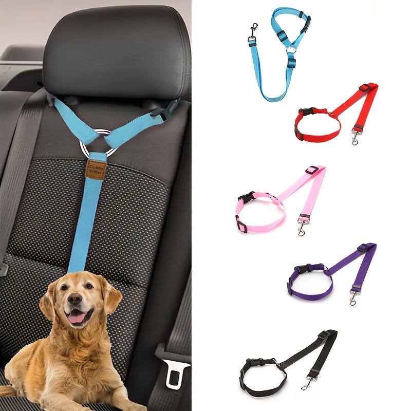 

2 Pieces (1 +1 Random Color Pickup Bag), Solid Color Pet Car Seat Belt, Nylon Seat Belt, Adjustable Dog Harness Collar, Pet Accessories, Car Leash, Walking Leisure Sports Dog Walking, Make Your Dog !