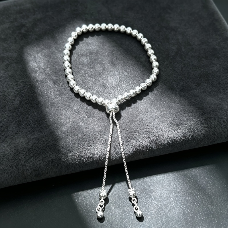 TEMU 1pc Fashionable And Easy Multi-functional Round Bead Bracelet Suitable For Men And Women - An Ideal Gift Choice For Your Girlfriend Or Mother On