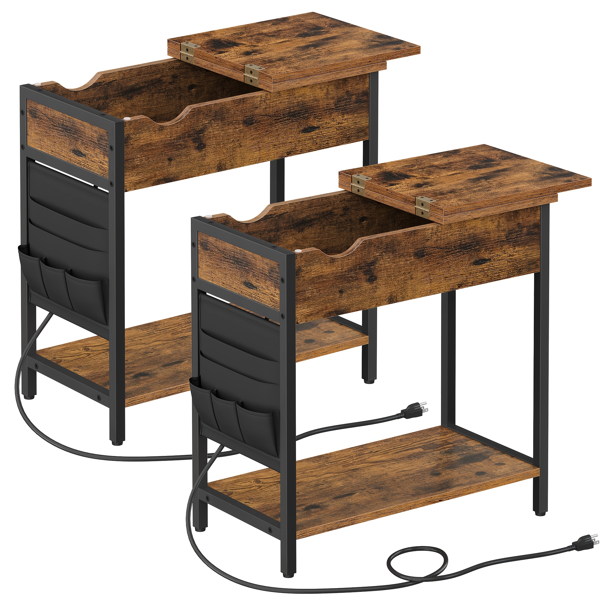 TEMU Vasagle End Tables Living Room End Table With Storage Side Table Side Table With Drawer Side Tables Bedroom Side Table With Charging Station,