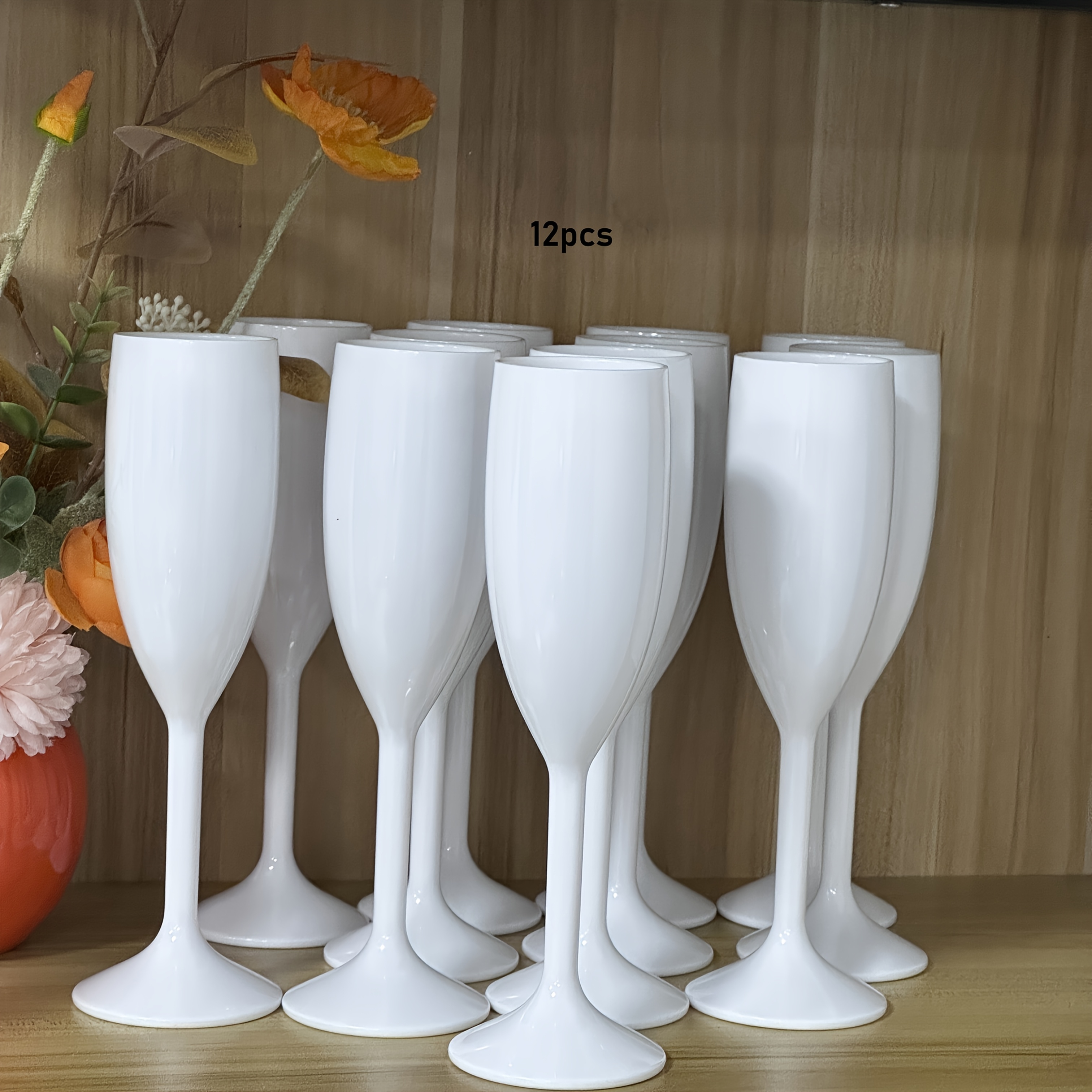 2/3/4/6/8/12pcs For Wedding, Bridal Party, Party And Other Occasions Resistant - Cold Drink Cups - White Set