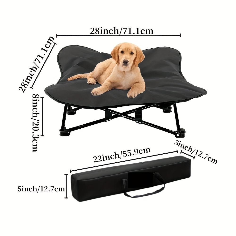Erhöhtes Hundebett Für Große Hunde – Stahlrahmen Mit Netz, Bis 68 Kg, Für Drinnen & Draußen