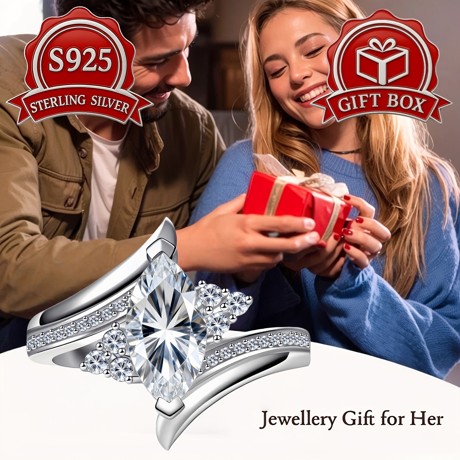 a minimalist 925 silver ring with a vintage   and niche design this high end womens ring is   gift for women and on any occasion a   for women mothers mothers in law wives daughters relatives and   an Product details 1