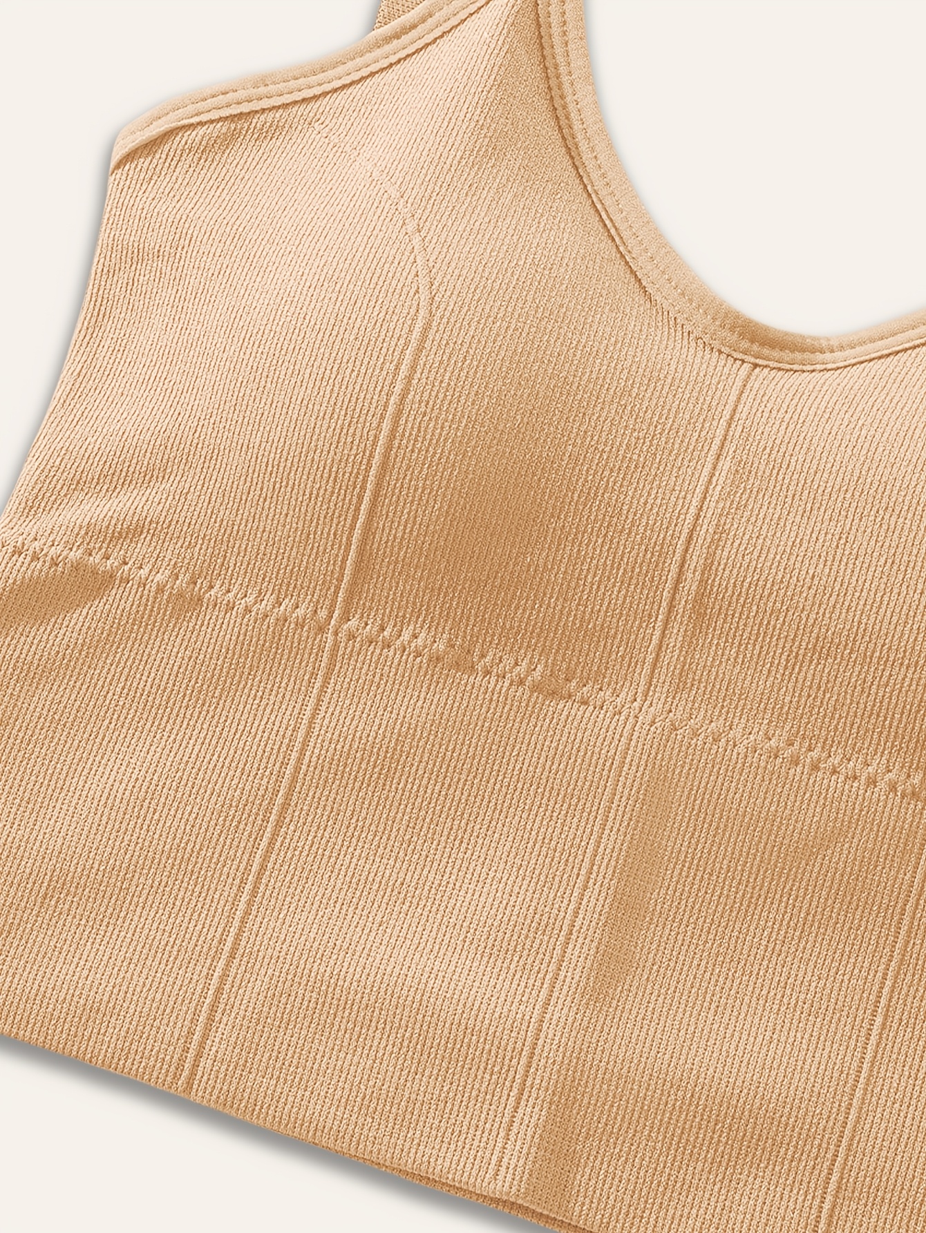 Single Pack 1XL-4XL Women's Plus Size Solid Earth Tone Bra with Removable Pads and Adjustable Straps, Pullover Style Bra in 5 Colors for All Seasons