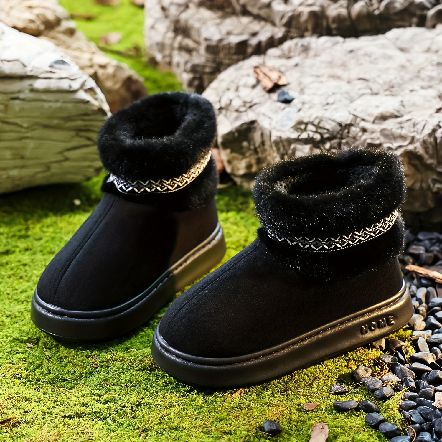 Image of Winter Warm Boots - Comfortable Warm Fleece Lining - Cozy Plush Lining Warm Shoes - Thickened Eva Sole, Women Shoes