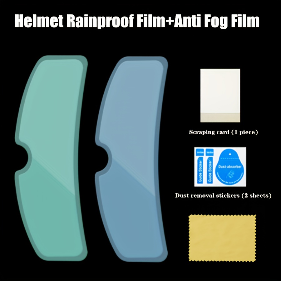 TEMU Anti Fog Film+anti Rain Film For Motorcycle Helmet