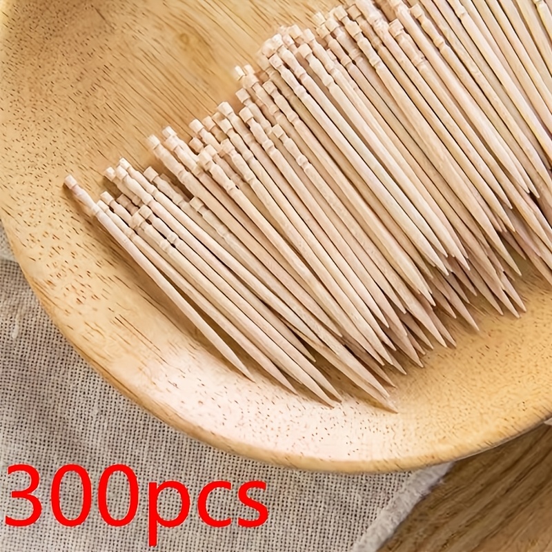 Image of 300 Cocktail Picks, Portable Fine Toothpicks, Suitable For Cocktails, Party Snacks, Outdoor Picnics, Fruit Platters, Etc., Length 2.65 Inches/6.5cm