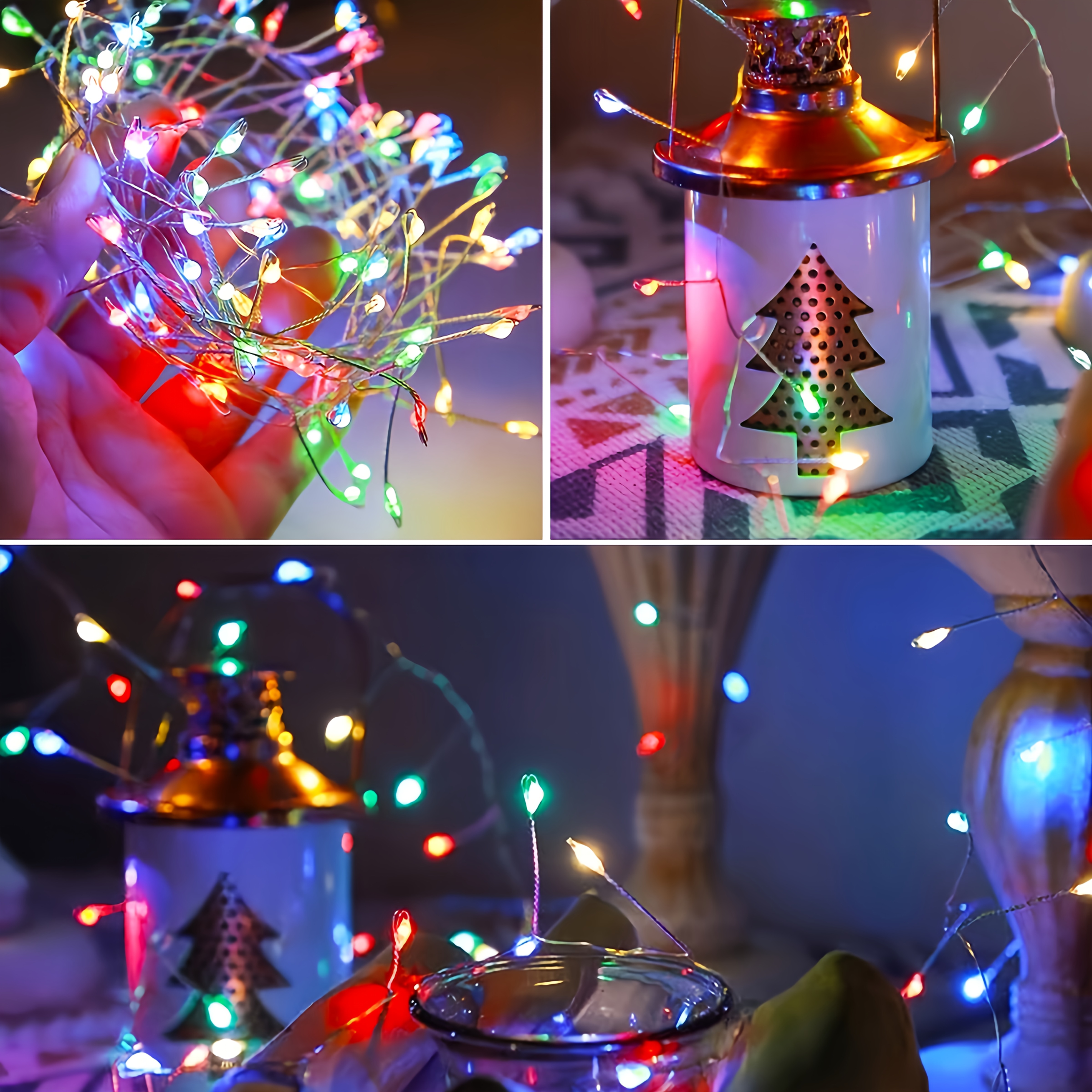   европейский   рождественская декоративная гирлянда,  -огни, гирлянда с 8 режимами освещения, теплый цвет,  , разноцветный, хэллоуин, свадьба, вечеринка, различные мероприятия, простота в использовании,   для повседневного и праздничного использования, создание 8