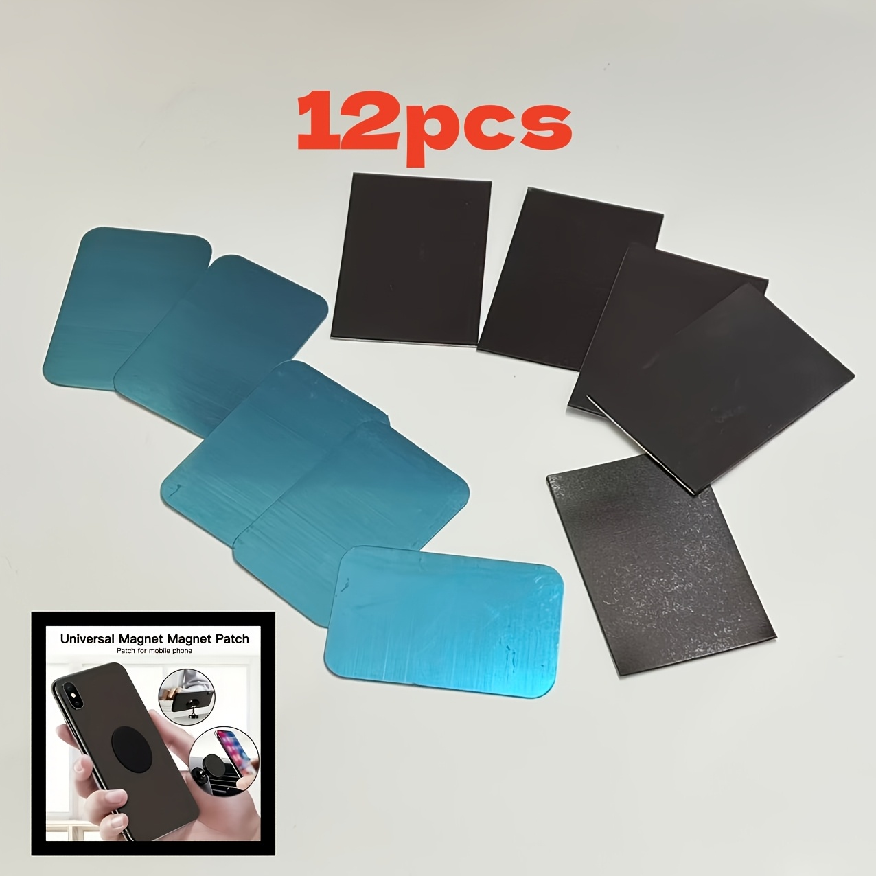 TEMU Set da 12 pezzi di cuscinetti magnetici per auto: 6 cuscinetti magnetici + 6 cuscinetti attrattori magnetici , adsorbimento magnetico senza