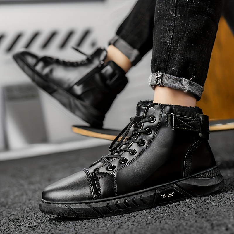 zapatillas casuales altas hombre en cierre cremallera Temu Colombia