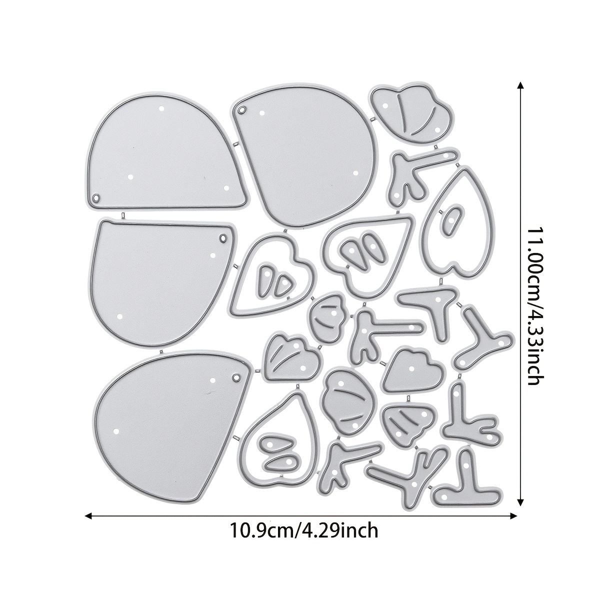TEMU Heart-shaped Chick Cutting Die For Crafting Cards, Metal Dies For Scrapbooking, Poultry Chick Die, Embossing Template, And Tools For Die-cutting