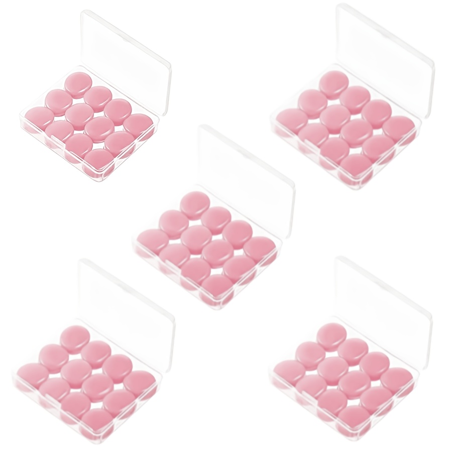 TEMU 60 pezzi (5 scatole) Tappi per le orecchie riutilizzabili in plastica tipo fango per dormire - Adatti per , , e volo. Tappi per le orecchie per